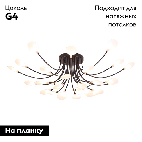 Потолочная люстра Arte Lamp Guimet A7423PL-28BK изображение в интернет-магазине Cramer Light фото 2