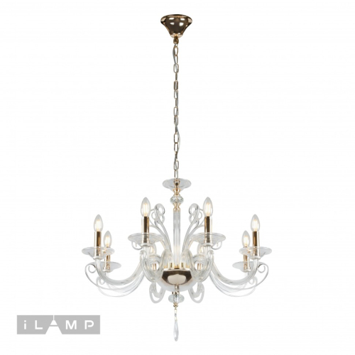 Подвесная люстра iLamp King P9372-8 GD изображение в интернет-магазине Cramer Light фото 2