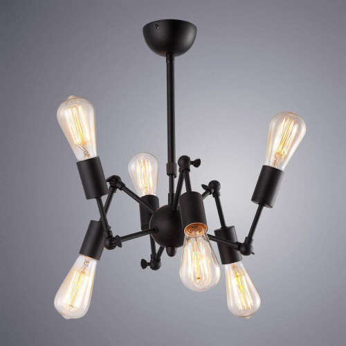 Подвесная люстра Arte Lamp A9190LM-6BK изображение в интернет-магазине Cramer Light фото 4