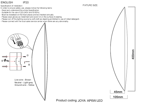 Настенный светильник Crystal Lux JOYA AP6W LED WH изображение в интернет-магазине Cramer Light фото 2