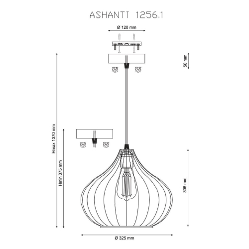 Подвесной светильник Lucia Tucci Ashanti 1256.1 изображение в интернет-магазине Cramer Light фото 2