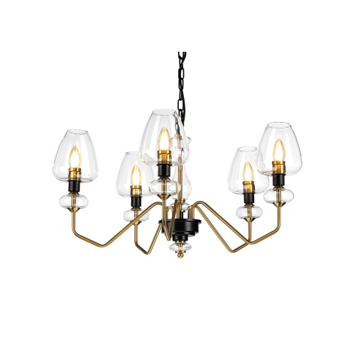 Подвесная люстра Elstead Lighting Armand DL-ARMAND5-AB изображение в интернет-магазине Cramer Light