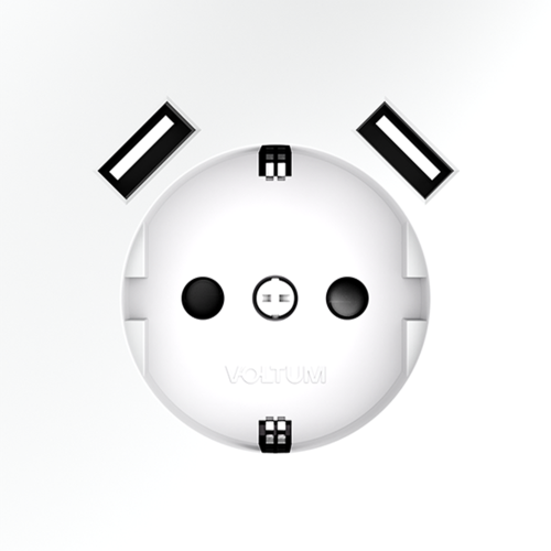 Розетка с USB Voltum S70 VLS040402 (белый матовый) дополнительное фото фото 3