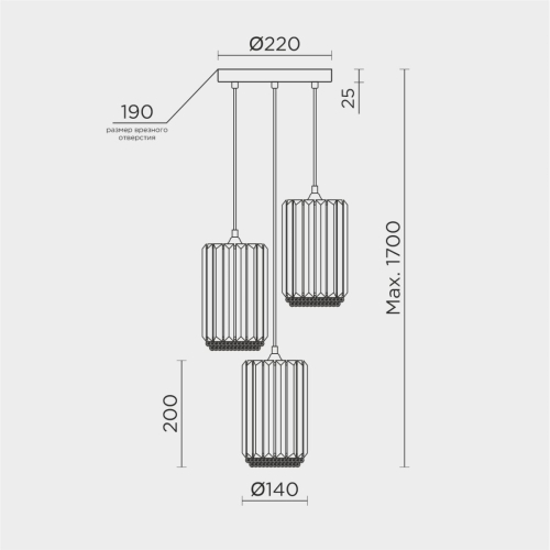 Подвесной светильник Modelux ML.1397.3 изображение в интернет-магазине Cramer Light фото 2