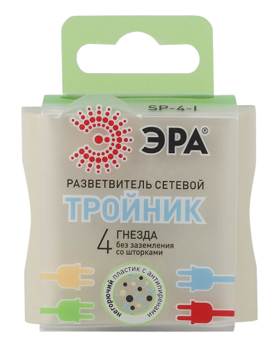 Сетевой разветвитель ЭРА SP-4-I Б0008206 дополнительное фото фото 2
