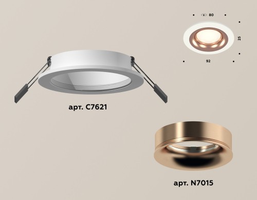 Встраиваемый светильник Ambrella Light Techno XC7621006 (C7621, N7015) изображение в интернет-магазине Cramer Light фото 2