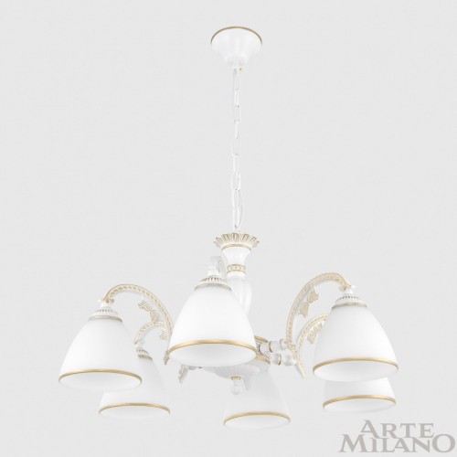 Подвесная люстра Arte Milano 340837/6 WT+G изображение в интернет-магазине Cramer Light фото 4