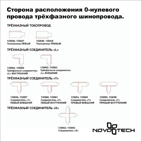 Шинопровод трехфазный Novotech Port 135237 изображение в интернет-магазине Cramer Light фото 5