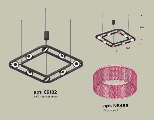 Подвесная люстра Ambrella Light Traditional (C9182, N8486) XB9182201 изображение в интернет-магазине Cramer Light фото 2