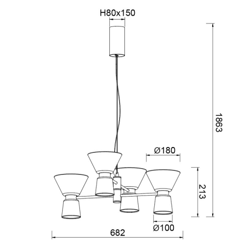 Подвесная люстра Mantra New York 9219 изображение в интернет-магазине Cramer Light фото 6