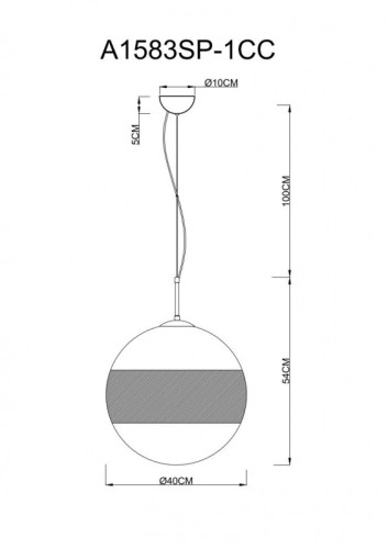 Подвесной светильник ARTE Lamp A1583SP-1CC изображение в интернет-магазине Cramer Light фото 3