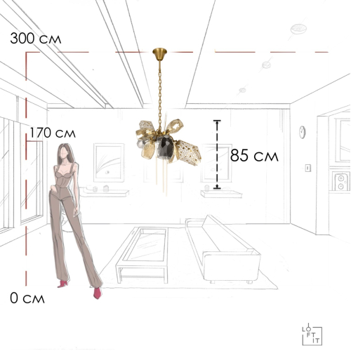 Подвесная люстра Loft IT Britannica 10401/600S изображение в интернет-магазине Cramer Light фото 10