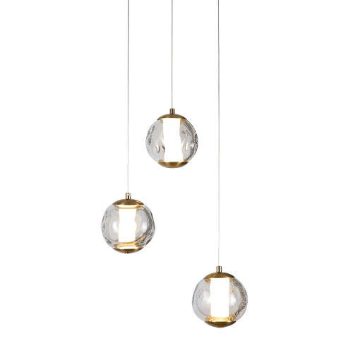 Подвесной светильник Delight Collection OD2437-3 gold/clear изображение в интернет-магазине Cramer Light