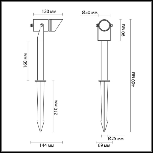 Грунтовый светильник Odeon Light Stima 6648/6GL дополнительное фото фото 2