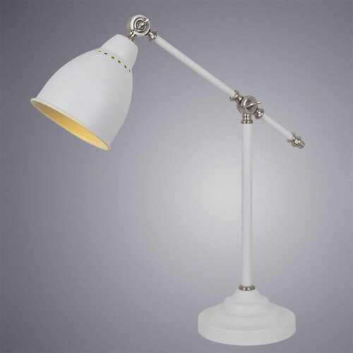 Настольная лампа Arte Lamp Braccio A2054LT-1WH изображение в интернет-магазине Cramer Light фото 3