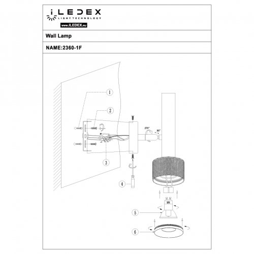 Спот iLedex Delta 2360-1 BK+WH изображение в интернет-магазине Cramer Light фото 6