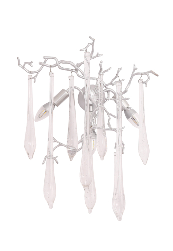 Настенный светильник Crystal Lux REINA AP3 SILVER PATINA изображение в интернет-магазине Cramer Light