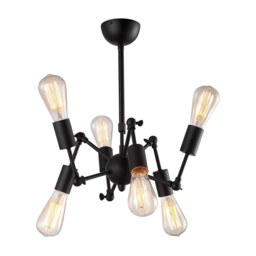 Подвесная люстра Arte Lamp A9190LM-6BK изображение в интернет-магазине Cramer Light