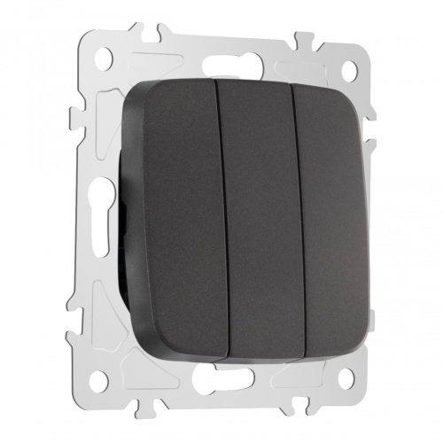 Выключатель трехклавишный Arte Milano 205.30-3.black дополнительное фото фото 4