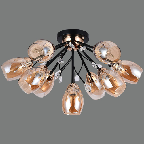 Потолочная люстра Illumico IL1284-10CPA-29 BK GD изображение в интернет-магазине Cramer Light фото 2