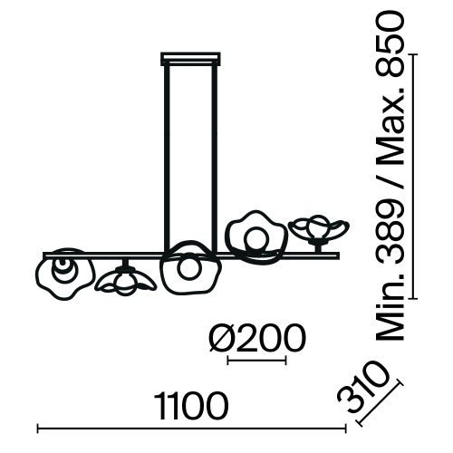 Люстра на штанге Maytoni Miracle MOD207PL-05BS изображение в интернет-магазине Cramer Light фото 4