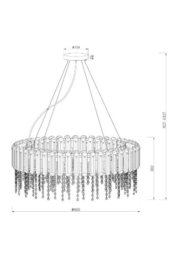 Подвесная люстра Maytoni Hail MOD097PL-12CH изображение в интернет-магазине Cramer Light фото 6