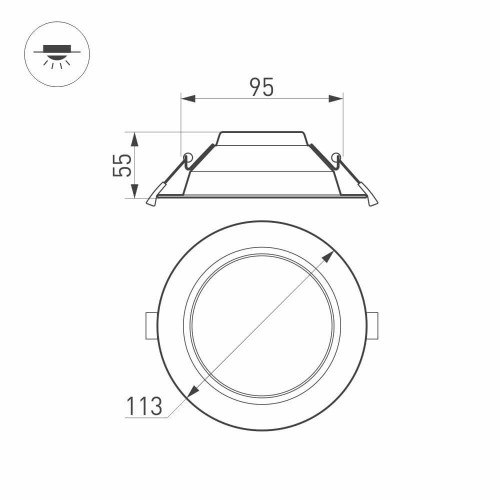 Встраиваемый светильник Arlight Cyclone 023198(2) изображение в интернет-магазине Cramer Light фото 3