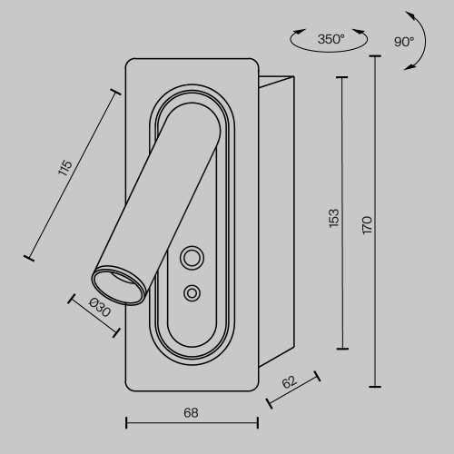 Настенный светильник Maytoni Axiom MOD495WL-L3B3K изображение в интернет-магазине Cramer Light фото 7