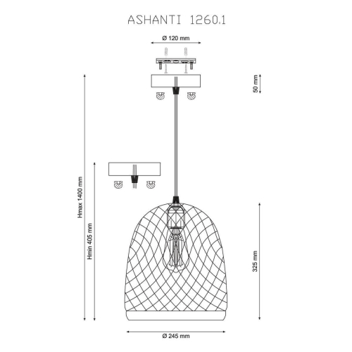 Подвесной светильник Lucia Tucci Ashanti 1260.1 изображение в интернет-магазине Cramer Light фото 2