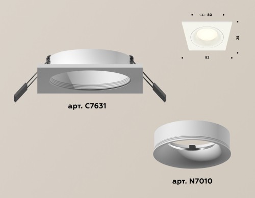 Встраиваемый светильник Ambrella Light Techno XC7631001 (C7631, N7010) изображение в интернет-магазине Cramer Light фото 2