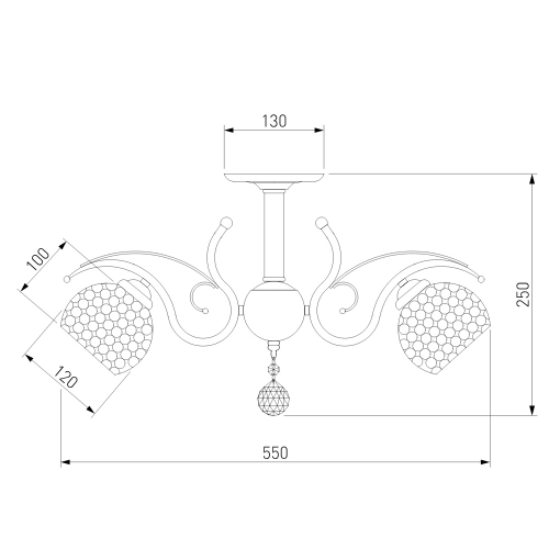 Потолочная люстра Eurosvet 7777/5 золото изображение в интернет-магазине Cramer Light фото 6