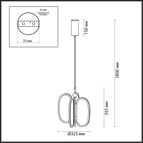 Подвесная люстра Odeon Light Piuma 6664/38L изображение в интернет-магазине Cramer Light фото 3