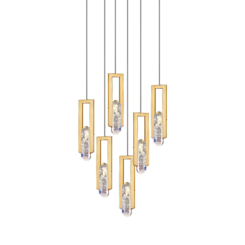 Подвесной светильник Delight Collection OM8201004 OM8201004-6 gold изображение в интернет-магазине Cramer Light