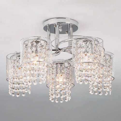 Потолочная люстра Eurosvet Bonnie 30137/5 хром изображение в интернет-магазине Cramer Light фото 3