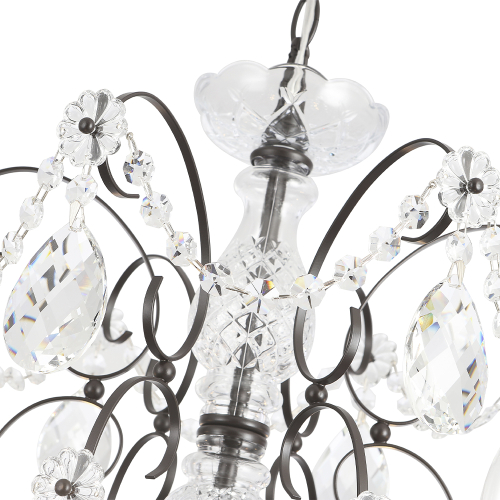 Подвесная люстра Crystal Lux ODELIS SP6 BROWN изображение в интернет-магазине Cramer Light фото 6