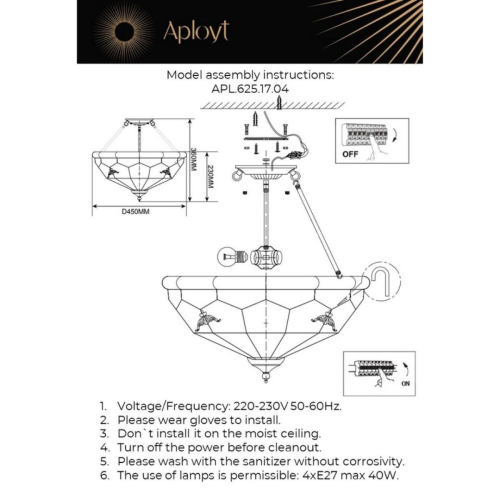 Подвесная люстра Aployt Leoni APL.625.17.04 изображение в интернет-магазине Cramer Light фото 12