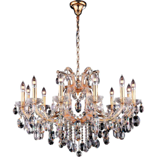 Подвесная люстра Crystal Lux Hollywood SP12 Gold изображение в интернет-магазине Cramer Light