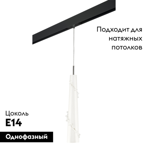 Трековый светильник Lightstar Petalo PRO804310 (804310+595007) изображение в интернет-магазине Cramer Light фото 2