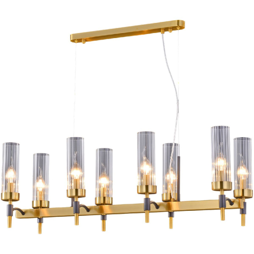 Подвесная люстра Illumico IL5177-8LLS-29 BRASS TUBO изображение в интернет-магазине Cramer Light фото 2