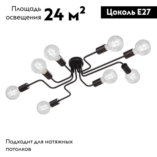 Потолочная люстра Vitaluce V4196-1/8PL изображение в интернет-магазине Cramer Light фото 2