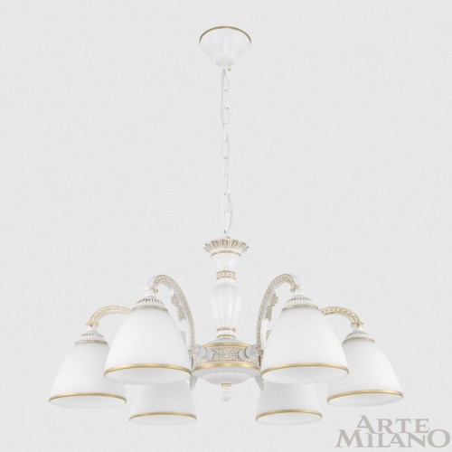 Подвесная люстра Arte Milano 340837/6 WT+G изображение в интернет-магазине Cramer Light фото 3