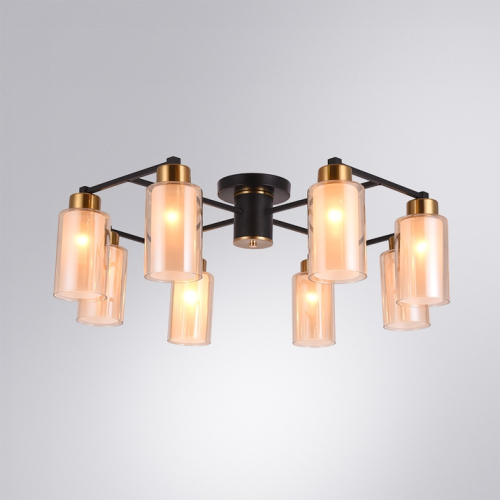 Потолочная люстра Arte Lamp Leo A7027PL-8BK изображение в интернет-магазине Cramer Light фото 3