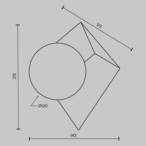 Настенный светильник Maytoni Cubeo MOD445WL-01B изображение в интернет-магазине Cramer Light фото 2