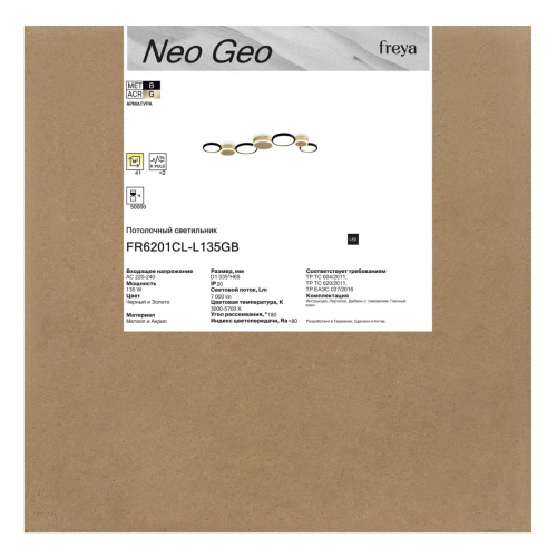 Потолочный светильник Freya Neo Geo FR6201CL-L135GB изображение в интернет-магазине Cramer Light фото 2