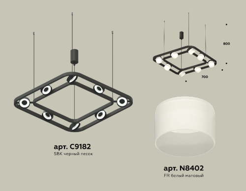 Подвесная люстра Ambrella Light Traditional (C9182, N8402) XB9182154 изображение в интернет-магазине Cramer Light фото 2