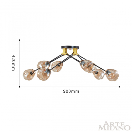 Потолочная люстра Arte Milano Amalfi 252588/8 Br изображение в интернет-магазине Cramer Light фото 3