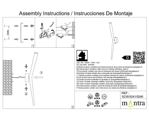 Настенный светильник Mantra Boomerang 9241 изображение в интернет-магазине Cramer Light фото 6