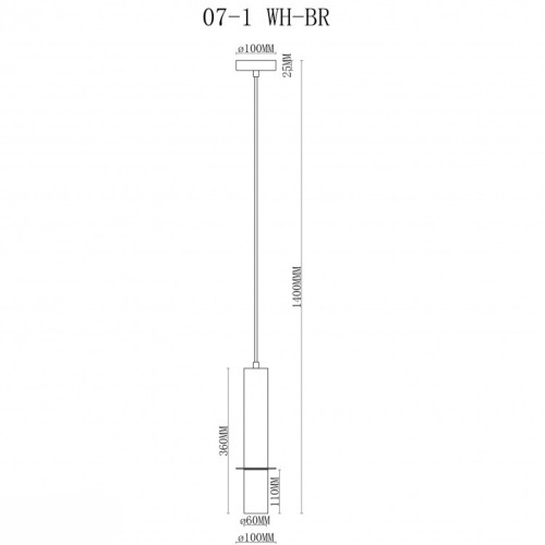 Подвесной светильник iLamp Lofty 10705-1 WH-BR изображение в интернет-магазине Cramer Light фото 2