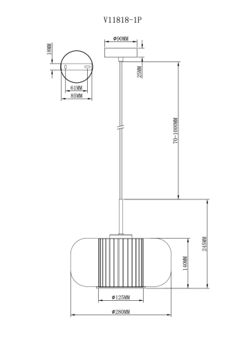 Подвесной светильник Moderli Ember V11818-1P изображение в интернет-магазине Cramer Light фото 7