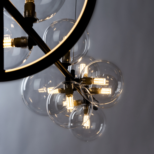 Подвесная люстра Arte Lamp Saturn A7790SP-50BK изображение в интернет-магазине Cramer Light фото 4